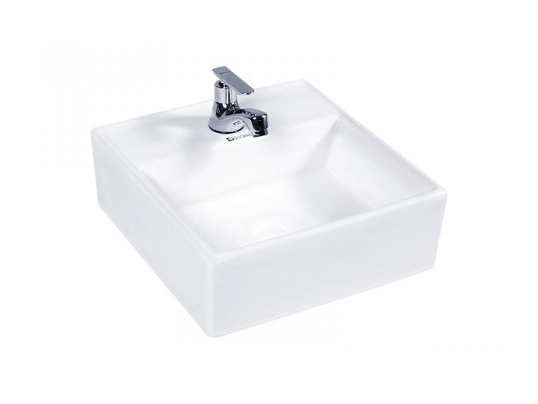 DOCASA B308 280mm Ceramic Wall Hung Basin Sinki Tandas Bilik Mandi For Bathroom, Dining Area, And Outdoor
