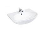 DOCASA B500 495mm Ceramic White Wall Hung Basin Sinki Tandas Bilik Mandi For Bathroom, Dining Area, And Outdoor