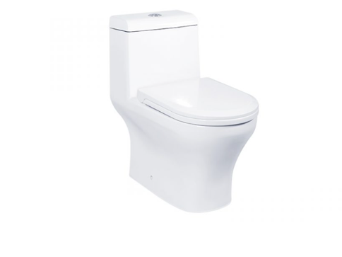 Docasa A370 P-trap 180mm S-Trap 200mm 250mm Bathroom One Piece Rimless Washdown WC Water Closet 1 Piece Jamban Duduk