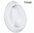 DOCASA WHU108 Wall Hung Urinal Bowl comes with Top Inlet pre-punch flush hole with Exposed Manual Urinal Flush Valve