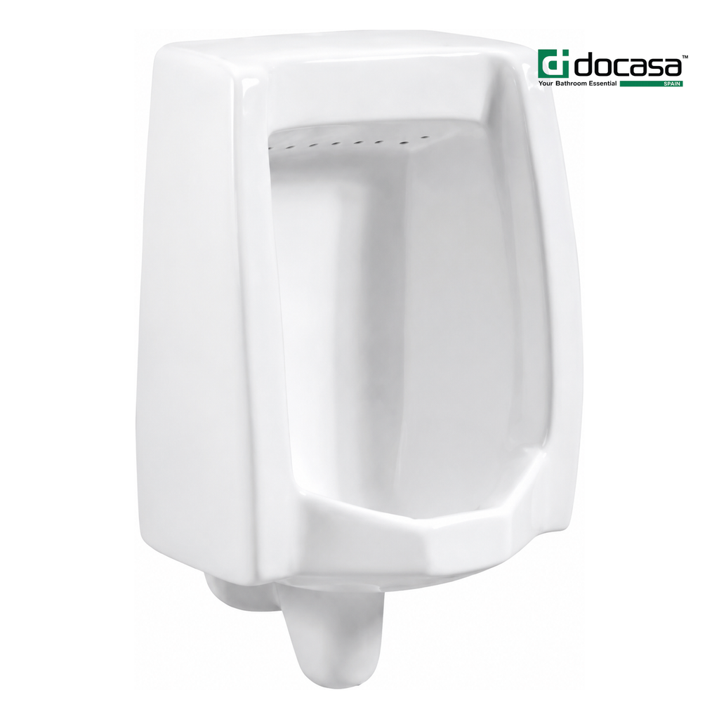DOCASA WHU111/NZ Wall Hung Urinal Bowl comes with Cleasing Nozzle Top Inlet flush hole with Urinal Flush Valve Muslim