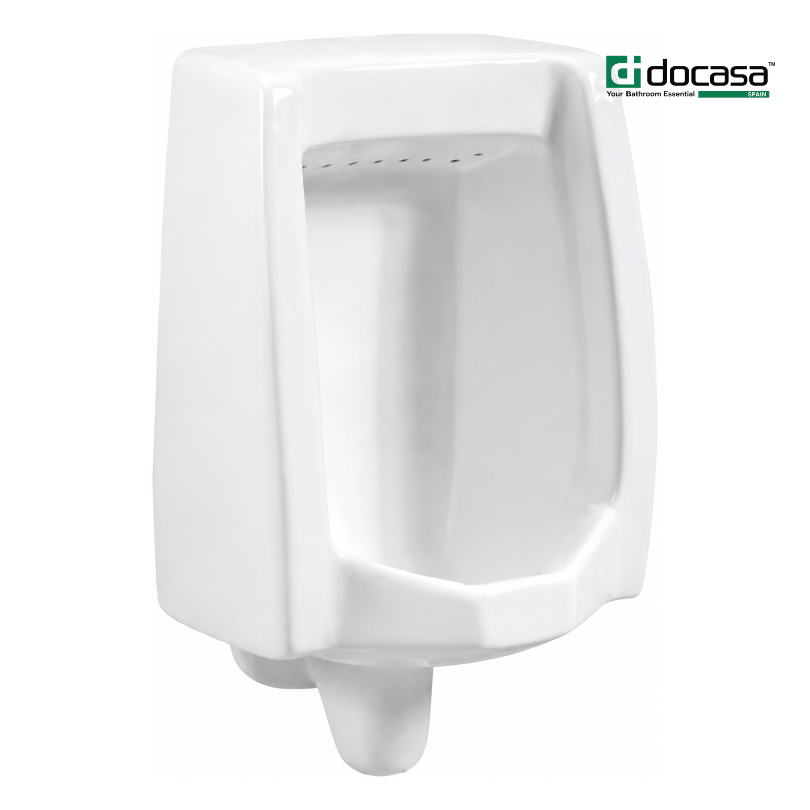 DOCASA WHU111/NZ Wall Hung Urinal Bowl comes with Cleasing Nozzle Top Inlet flush hole with Urinal Flush Valve Muslim