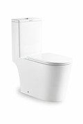 Docasa A380 P-Trap 180 S-Trap 250mm Bathroom One Piece Tornado Rimless WC Water Closet 1Piece Jamban Duduk UF Solf Close