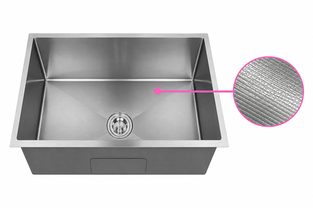450MM Nano Embossed Mini Honeycomb Stainless Steel Single Bowl Kitchen Sink
