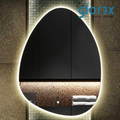 Glorex GLC 2002N(LED) Teardrop LED Bathroom Mirror 600×800mm Vertical Only Frameless Back Light Only