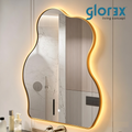 Glorex GLC CD7090A/G(LED) Cloud Shape LED Mirror 700×900mm Gold Aluminium Frame Back Light