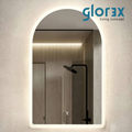 Glorex GLC AR5080NOSHSLED Arch LED Bathroom Mirror 500×800mm Frameless Design Front + Back LED Light