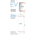ELTON EV-200 Vertical Storage Water Heater 200 Litres 44 Gals 3.0KW White Stainless Steel Tank Hot Water System