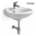 DOCASA B304 420mm Ceramic Wall Hung Basin Sinki Tandas Bilik Mandi For Bathroom, Dining Area, And Outdoor