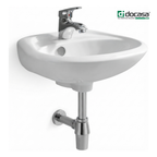 DOCASA B304 420mm Ceramic Wall Hung Basin Sinki Tandas Bilik Mandi For Bathroom, Dining Area, And Outdoor