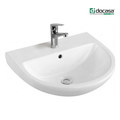 DOCASA B307 490mm Ceramic Wall Hung Basin Sinki Tandas Bilik Mandi For Bathroom, Dining Area, And Outdoor