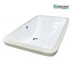 DOCASA 202E 600mm Ceramic WhiteBlack Under Counter Basin Sinki Tandas Bilik Mandi For Bathroom,Dining Area,Outdoor Murah