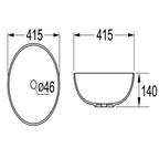 DOCASA 1096RG 420mm Rose Gold Counter Top Basin Sinki Tandas Bilik Mandi For Bathroom,Dining Area,Outdoor Murah