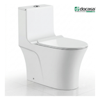 Docasa A343 P-trap 180mm S-Trap 250mm 300mm Bathroom One Piece Rimless Washdown WC Water Closet 1 Piece Jamban Duduk