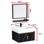 Docasa SCS-544257-MB 540mm Basin Cabinet Set | Matt Black