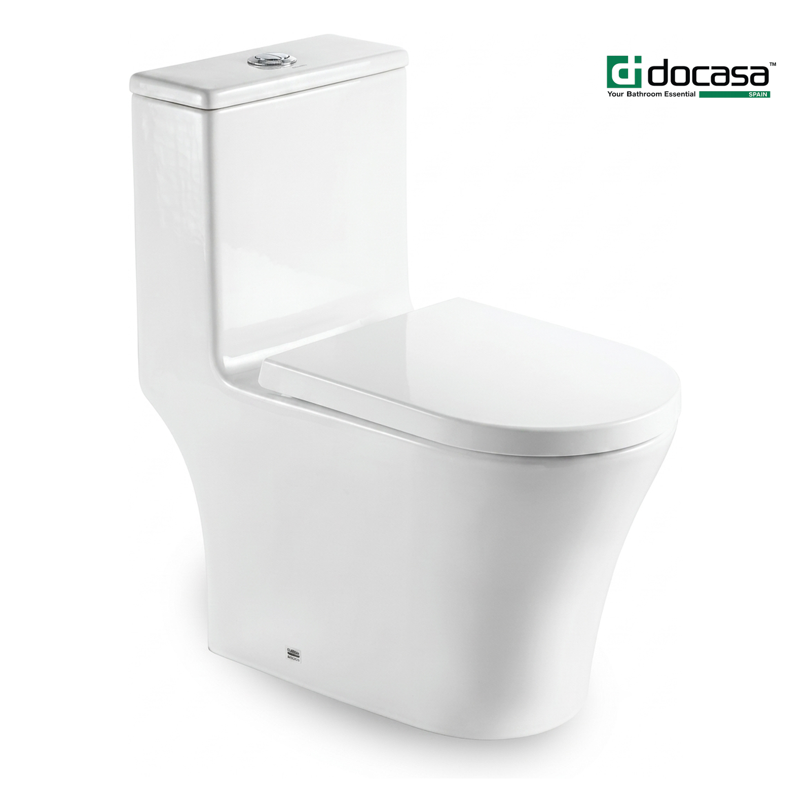 Docasa A376 P-trap 180mm S-Trap 200mm 250mm 300mm Bathroom One Piece Rimless Tornado Flush Washdown WC Water Closet 1 Piece Jamban Duduk