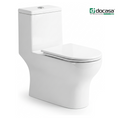 Docasa A893 P-trap 180mm S-Trap 150mm 200mm 250mm Bathroom One Piece Rimless Tornado Washdown WC Water Closet 1 Piece Jamban Duduk