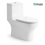 Docasa A893 P-trap 180mm S-Trap 150mm 200mm 250mm Bathroom One Piece Rimless Tornado Washdown WC Water Closet 1 Piece Jamban Duduk