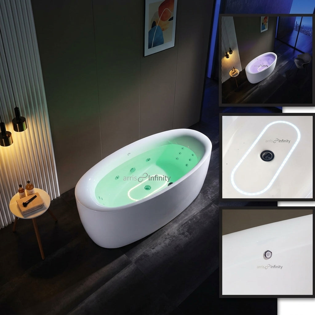 ARRIS INFINITY LUZIA 1700mm Standalone Bath Tub | White