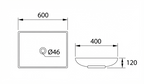 DOCASA 1018 600mm Ceramic White Counter Top Basin | Modern Wash Sink for Bathroom & Bilik Air