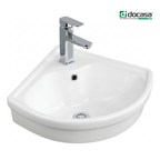 DOCASA B310D 280mm Ceramic Wall Hung Basin Sinki Tandas Bilik Mandi For Bathroom, Dining Area, And Outdoor