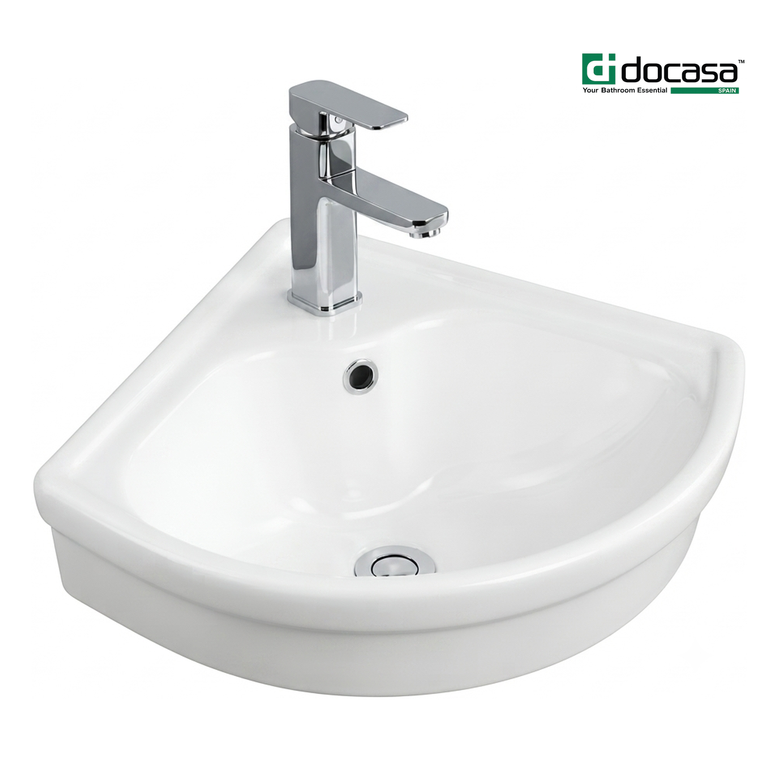 DOCASA B310D 280mm Ceramic Wall Hung Basin Sinki Tandas Bilik Mandi For Bathroom, Dining Area, And Outdoor