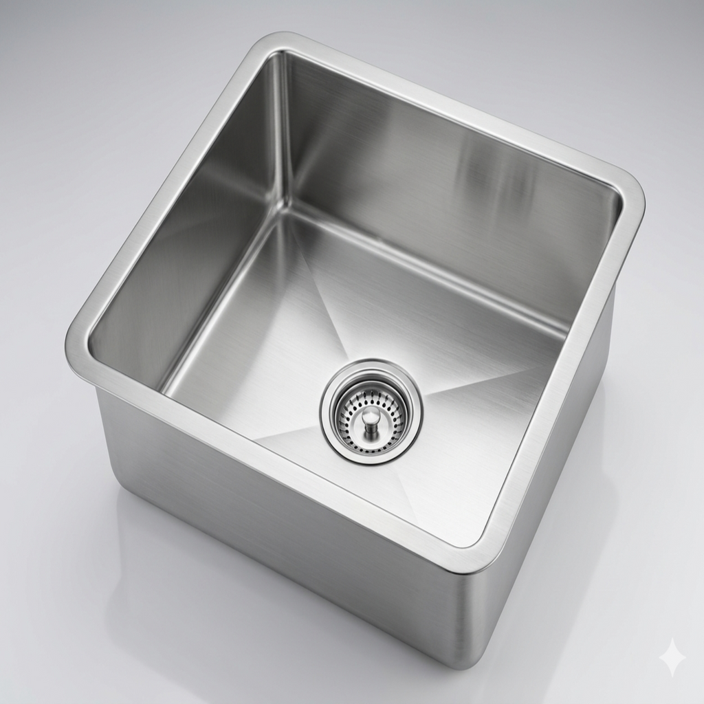 GLORY GL5545 550mm Stainless Steel 304 Kitchen Sink Undermount Single Bowl Matt Sinki Dapur