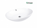 DOCASA K183 630mm Ceramic White Counter Top Basin Sinki Tandas Bilik Mandi For Bathroom,Dining Area, And Outdoor Murah