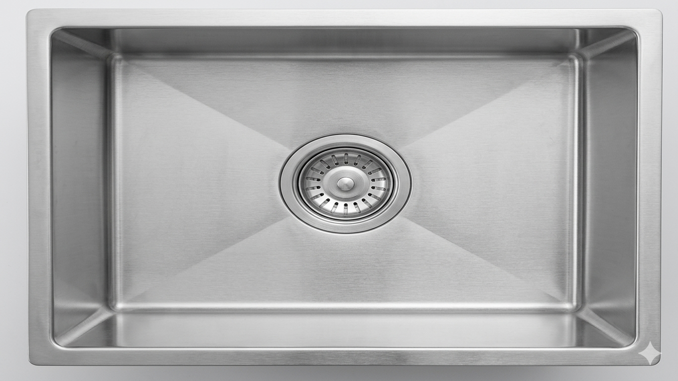 GLORY GL9045 900mm Stainless Steel 304 Kitchen Sink Undermount Single Bowl Matt Sinki Dapur