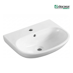 DOCASA B520 505mm Ceramic Wall Hung Basin Sinki Tandas Bilik Mandi For Bathroom, Dining Area, And Outdoor