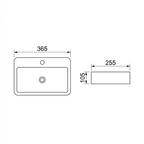 DOCASA K237 400mm Ceramic Counter Top Wall Hung Basin Sinki Tandas Bilik Mandi For Bathroom, Dining Area, And Outdoor