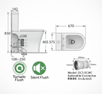 Docasa WD004 P-trap 180mm S-Trap 100mm till 250mm Bathroom Closed Coupled Rimless Washdown WC Water Closet Jamban Duduk