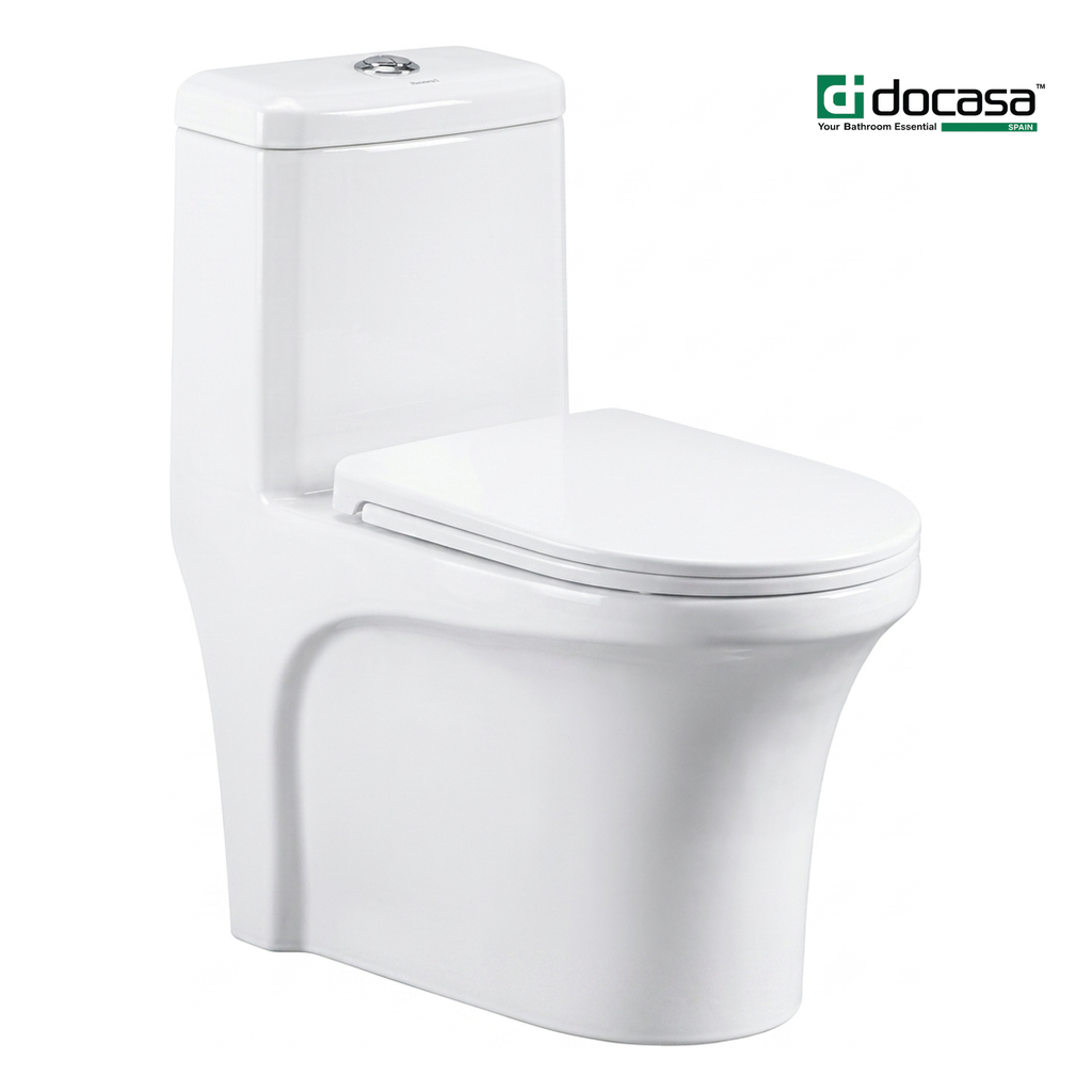 Docasa A388 S-Trap 250mm Bathroom One Piece Rimless Washdown WC Water Closet 1 Piece Jamban Duduk
