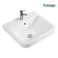 DOCASA B203 500mm Ceramic Wall Hung Basin Sinki Tandas Bilik Mandi For Bathroom, Dining Area, And Outdoor