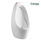 DOCASA WHU109 Wall Hung Urinal Bowl comes with Top Inlet pre-punch flush hole with Exposed Manual Urinal Flush Valve
