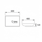 DOCASA 1018 600mm Ceramic White Counter Top Basin | Modern Wash Sink for Bathroom & Bilik Air