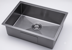 GLORY GL6845-BL 680mm Stainless Steel 201 Kitchen Sink Undermount Single Bowl Matt Sinki Dapur