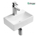 DOCASA B302 360mm Ceramic Wall Hung Basin Sinki Tandas Bilik Mandi For Bathroom, Dining Area, And Outdoor