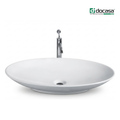 DOCASA K160 680mm Ceramic White Counter Top Basin | Modern Wash Sink for Bathroom & Bilik Air