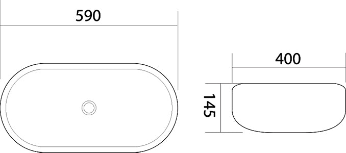 DOCASA K105A 590mm Ceramic White Counter Top Basin Sinki Tandas Bilik Mandi For Bathroom,Dining Area, And Outdoor Murah