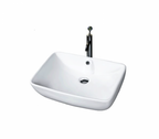 DOCASA K149A 590mm Ceramic White Counter Top Basin Sinki Tandas Bilik Mandi For Bathroom,Dining Area, And Outdoor Murah