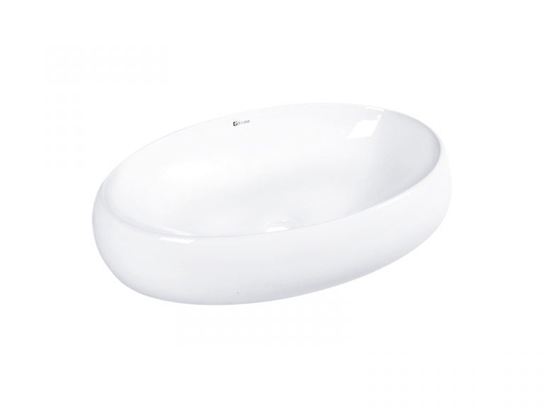 DOCASA K174 600mm Ceramic White Counter Top Basin Sinki Tandas Bilik Mandi For Bathroom,Dining Area, And Outdoor Murah