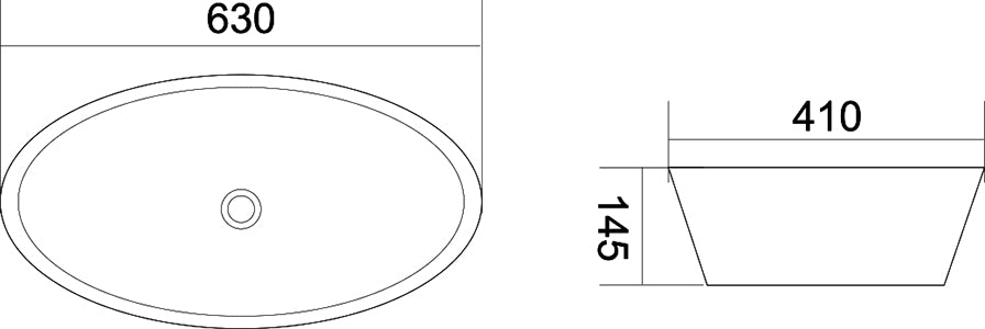 DOCASA K183 630mm Ceramic White Counter Top Basin Sinki Tandas Bilik Mandi For Bathroom,Dining Area, And Outdoor Murah