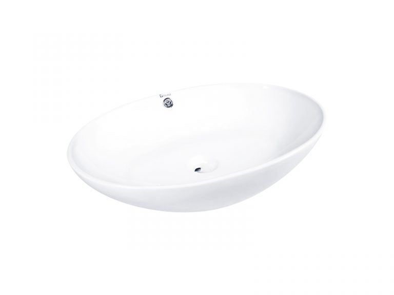 DOCASA K183 630mm Ceramic White Counter Top Basin Sinki Tandas Bilik Mandi For Bathroom,Dining Area, And Outdoor Murah