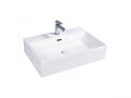 DOCASA K381 605mm Ceramic White Counter Mounting Basin Sinki Tandas Bilik Mandi For Bathroom,Dining Area,Outdoor Murah