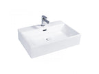 DOCASA K381 605mm Ceramic White Counter Mounting Basin Sinki Tandas Bilik Mandi For Bathroom,Dining Area,Outdoor Murah
