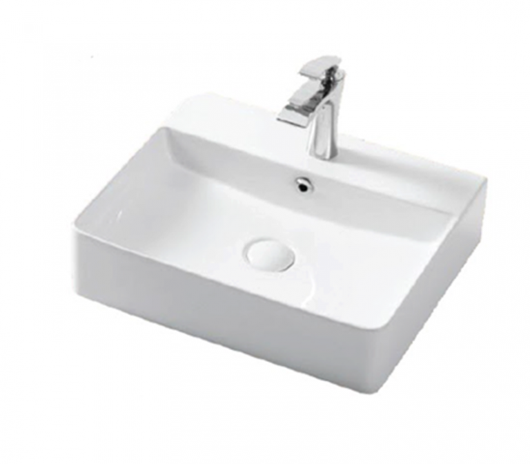 DOCASA K404A 500mm Ceramic Counter Top Wall Hung Basin Sinki Tandas Bilik Mandi For Bathroom, Dining Area, And Outdoor