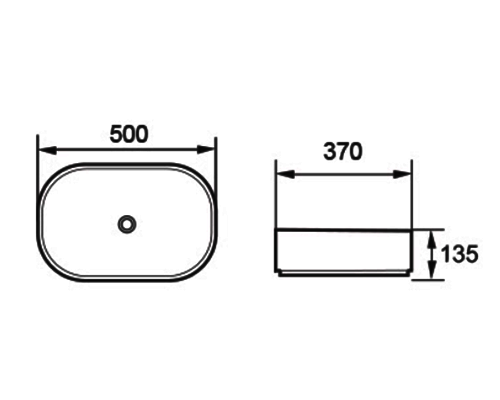 DOCASA K552 500mm Ceramic White Counter Top Basin Sinki Tandas Bilik Mandi For Bathroom,Dining Area, And Outdoor Murah