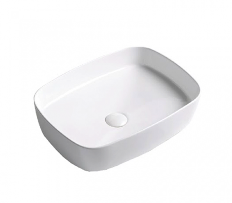 DOCASA K552 500mm Ceramic White Counter Top Basin Sinki Tandas Bilik Mandi For Bathroom,Dining Area, And Outdoor Murah