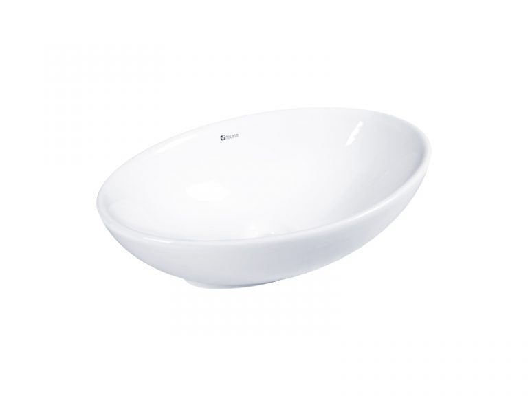 DOCASA K59A 520mm Ceramic White Counter Top Basin Sinki Tandas Bilik Mandi For Bathroom,Dining Area, And Outdoor Murah
